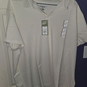 Goodfellow & Co Cream Short-Sleeve Polo Shirt